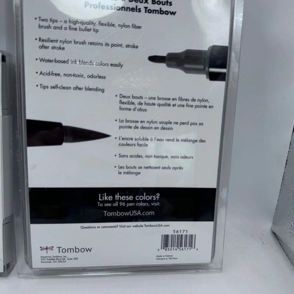 Tombow Dual Brush Pens Grayscale‎ 10pc & Artist's Loft Sketch Markers Bundle New